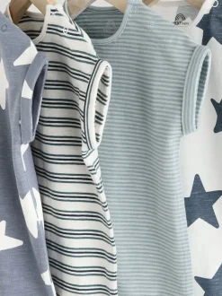 Bleu de sarcelle - 100% Coton Peignoirs Bébé 4 Lot