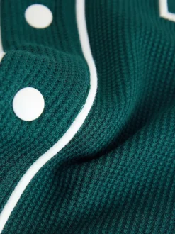 Bleu de sarcelle - Ensemble short universitaire à manches courtes (3mois à7ans)