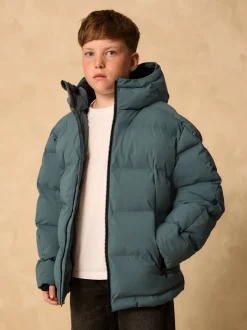 Bleu de sarcelle - Manteau rembourré doublé en micropolaire Résistant à la douche (3-17ans)