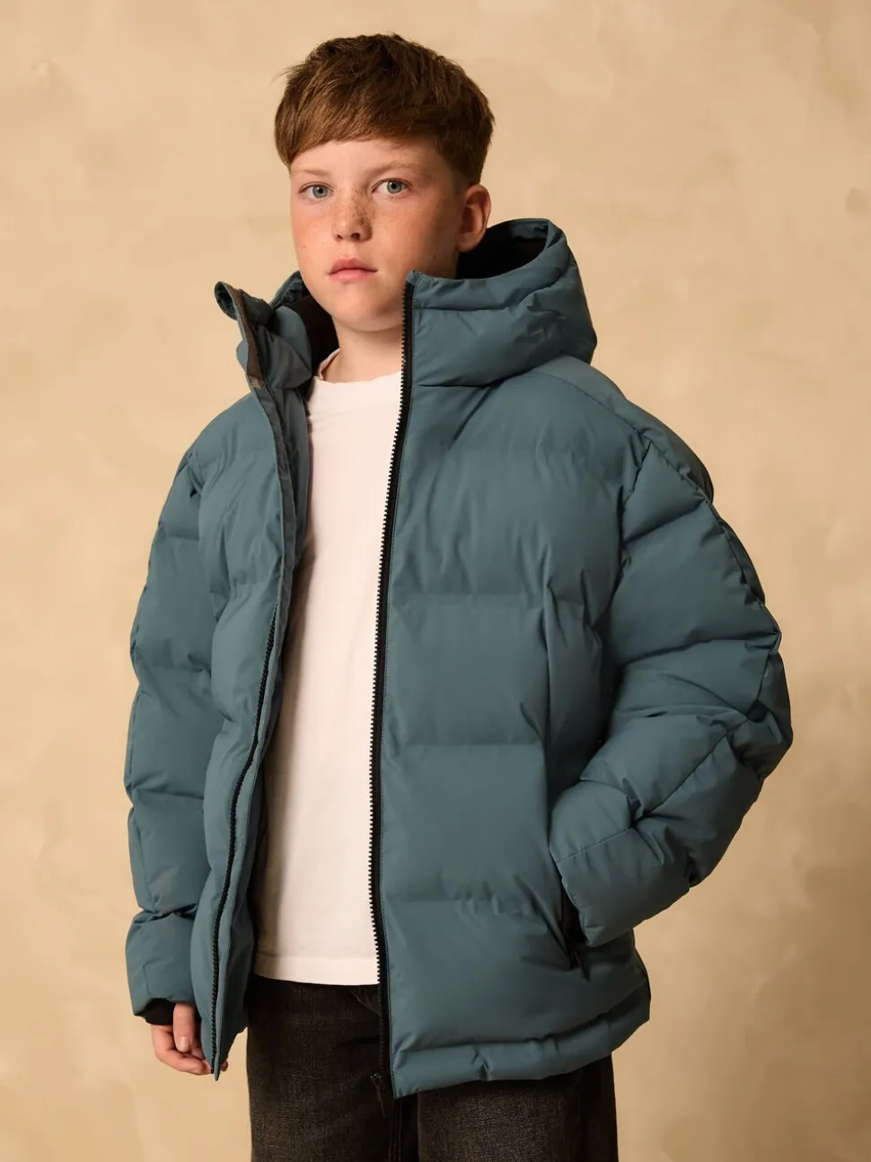 Bleu de sarcelle - Manteau rembourré doublé en micropolaire Résistant à la douche (3-17ans)