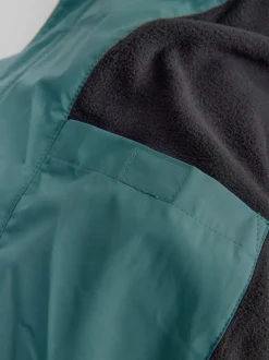 Bleu de sarcelle - Manteau rembourré doublé en micropolaire Résistant à la douche (3-17ans)