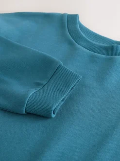 Bleu de sarcelle - T-shirt épais décontracté à manches longues (3-16ans)