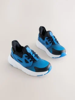 Bleu dégradé - Baskets imperméables à lacets élastiques