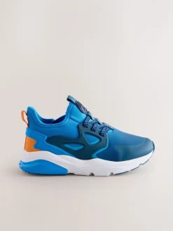 Bleu dégradé - Entraîneurs en dentelle élastique