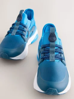 Bleu dégradé - Entraîneurs en dentelle élastique