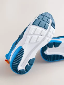 Bleu dégradé - Entraîneurs en dentelle élastique