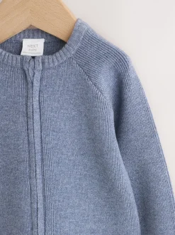 Bleu en maille - Cardigan pour bébé (0mths-2yrs)