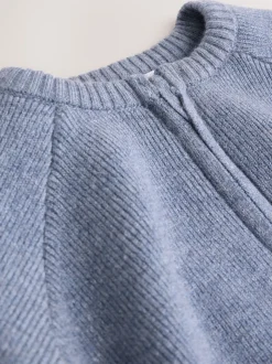 Bleu en maille - Cardigan pour bébé (0mths-2yrs)