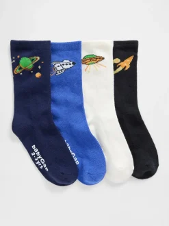 Bleu espace - Gap Chaussettes Col rond 4-Lot (nouveau-né de5ans)