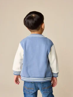 Bleu et écru - Blouson bomber en jersey (3mois-7ans)