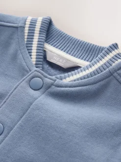 Bleu et écru - Blouson bomber en jersey (3mois-7ans)