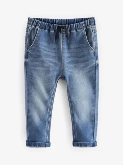 Bleu et noir en jean - Jean à enfiler avec stretch ultra-doux (3mois-7ans)
