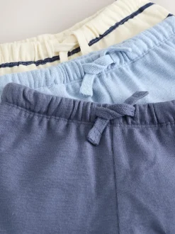 Bleu et rayé - Lot de 3 shorts texturés (3mois à7ans)