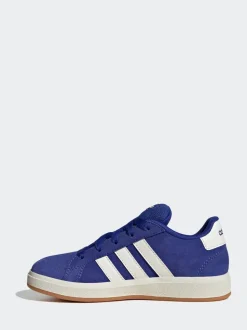 Bleu foncé - Baskets adidas Grand Court 00s en daim et dentelle pour enfant