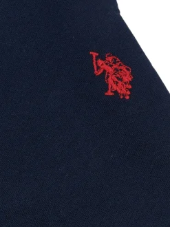 Bleu foncé - U.S. Polo Assn. Garçons 100% Cotton Double Horsemen Sweat Shorts