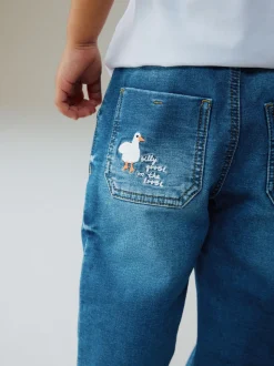 Bleu foncé Personnage Ferme - Jean ample à enfiler (3mois-7ans)