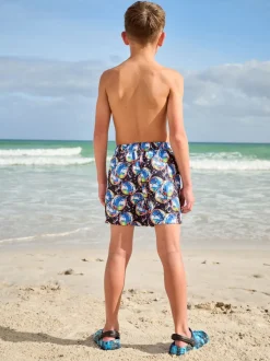 Bleu Football - Shorts de bain imprimés (3-16yrs)