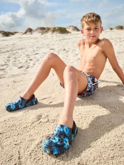 Bleu Football - Shorts de bain imprimés (3-16yrs)