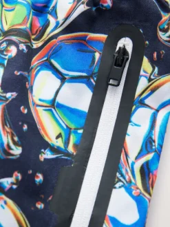 Bleu Football - Shorts de bain imprimés (3-16yrs)