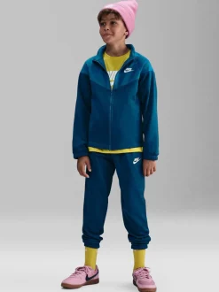 Bleu Force - Survêtement Nike Dri-Fit en poly zippé