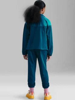 Bleu Force - Survêtement Nike Dri-Fit en poly zippé