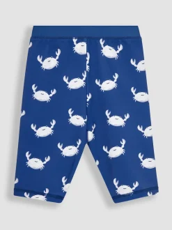 Bleu imprimé crabe - Jojo Maman Bébé UPF 50 2-Pieces Combinaison de protection solaire