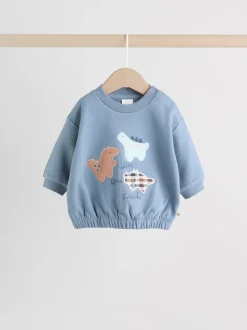 Bleu imprimé dinosaure - Ensemble Sweat-shirt et Leggings bébé (0mois-3ans)