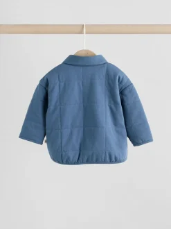 Bleu imprimé dinosaure - Ensemble 3 pièces bébé veste-chemise et pantalons (0mois-2ans)