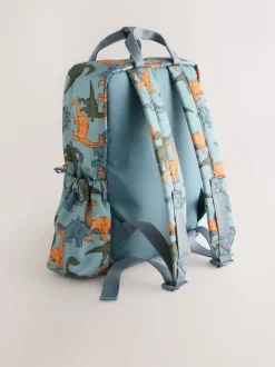 Bleu imprimé dinosaure - sac à dos