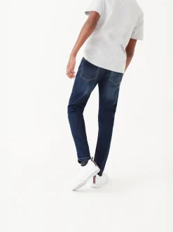 Bleu indigo - Jeans extensibles à taille élastique (3-16ans)
