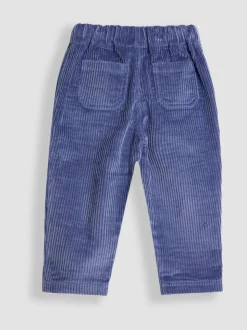 Bleu indigo - Pantalon JoJo Maman Bébé en velours côtelé à enfiler