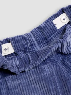 Bleu indigo - Pantalon JoJo Maman Bébé en velours côtelé à enfiler