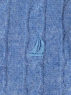 Bleu indigo - Pull JoJo Maman Bébé classique en maille torsadée