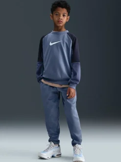 Bleu indigo du monde - Survêtement Nike Dri-FIT Col rond