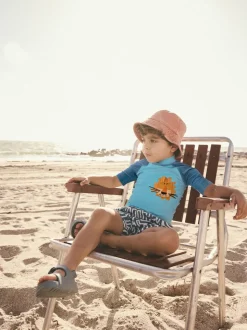 Bleu lion - Ensemble gilet anti-éclaboussures et short (3mths-7yrs)