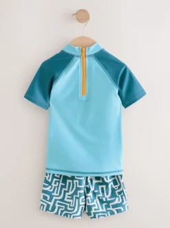 Bleu lion - Ensemble gilet anti-éclaboussures et short (3mths-7yrs)