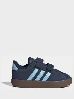 Bleu marine - adidas Vl Cour 3.0 Baskets bébé à crochets et boucles