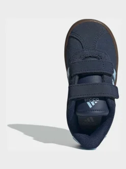 Bleu marine - adidas Vl Cour 3.0 Baskets bébé à crochets et boucles