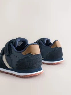 Bleu marine - Baskets à deux lanières à fermeture tactile