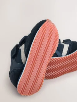 Bleu marine - Baskets à deux lanières à fermeture tactile