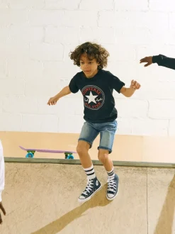 Bleu marine - Baskets montantes Converse Chuck Taylor junior