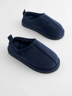 Bleu marine - Chaussons mules douillets