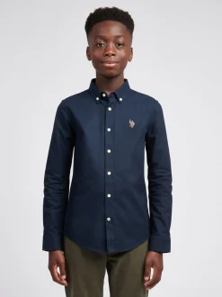 Bleu marine - Chemise Oxford U.S. Polo Assn Garçons