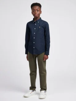 Bleu marine - Chemise Oxford U.S. Polo Assn Garçons