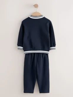 Bleu marine - Ensemble veste et pantalon Letterman en jersey (3mois-7ans)