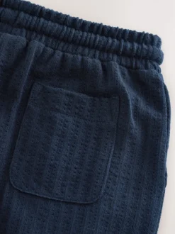 Bleu marine - Jogging en jersey texturé (3 mois-7 ans)