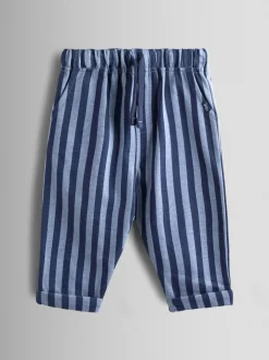 Bleu marine - Lot de 2pantalons de jogging JoJo Maman Bébé à rayures et unis