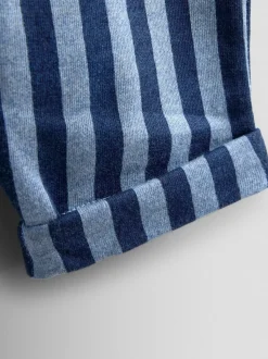 Bleu marine - Lot de 2pantalons de jogging JoJo Maman Bébé à rayures et unis