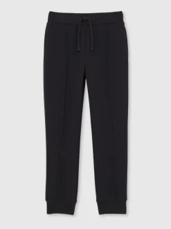 Bleu marine - Pantalon de jogging Reiss Premier Premium Interlock à cordon