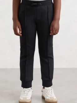 Bleu marine - Pantalon de jogging Reiss Premier Premium Interlock à cordon